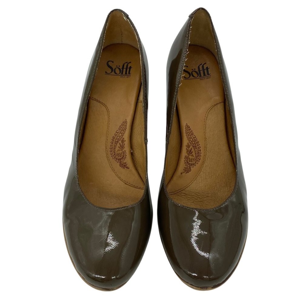 Sofft Ramona Patent Leather Platform Stacked Heel Pumps - Picture 3 of 11
